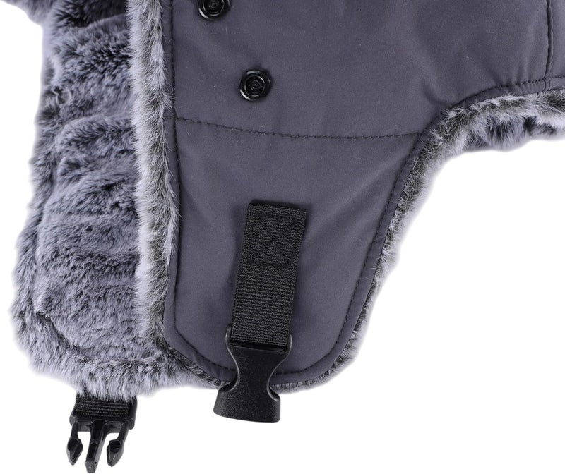 Connectyle Trapper Hat for Men Women Faux Fur Winter Hat with Ear Flaps Water-Resistant Hunting Hats Ushanka Skiing Cap - Image 4